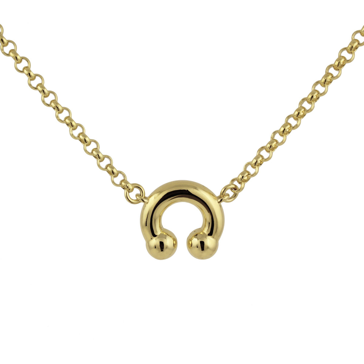 KISKA LAB PRINCE ALBERT GOLD NECKLACE