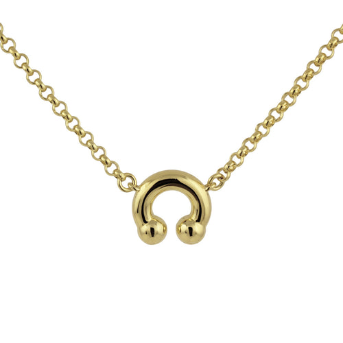 KISKA LAB PRINCE ALBERT GOLD NECKLACE