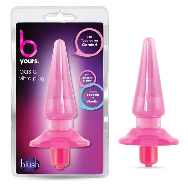 B Yours Basic Vibra Pink 4.5-Inch Vibrating Anal Plug