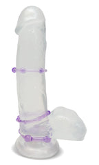 Stay Hard Blue Beaded Penis Rings 3-Sizes