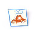 Jean-Michel Basquiat Red Car Enamel Pin