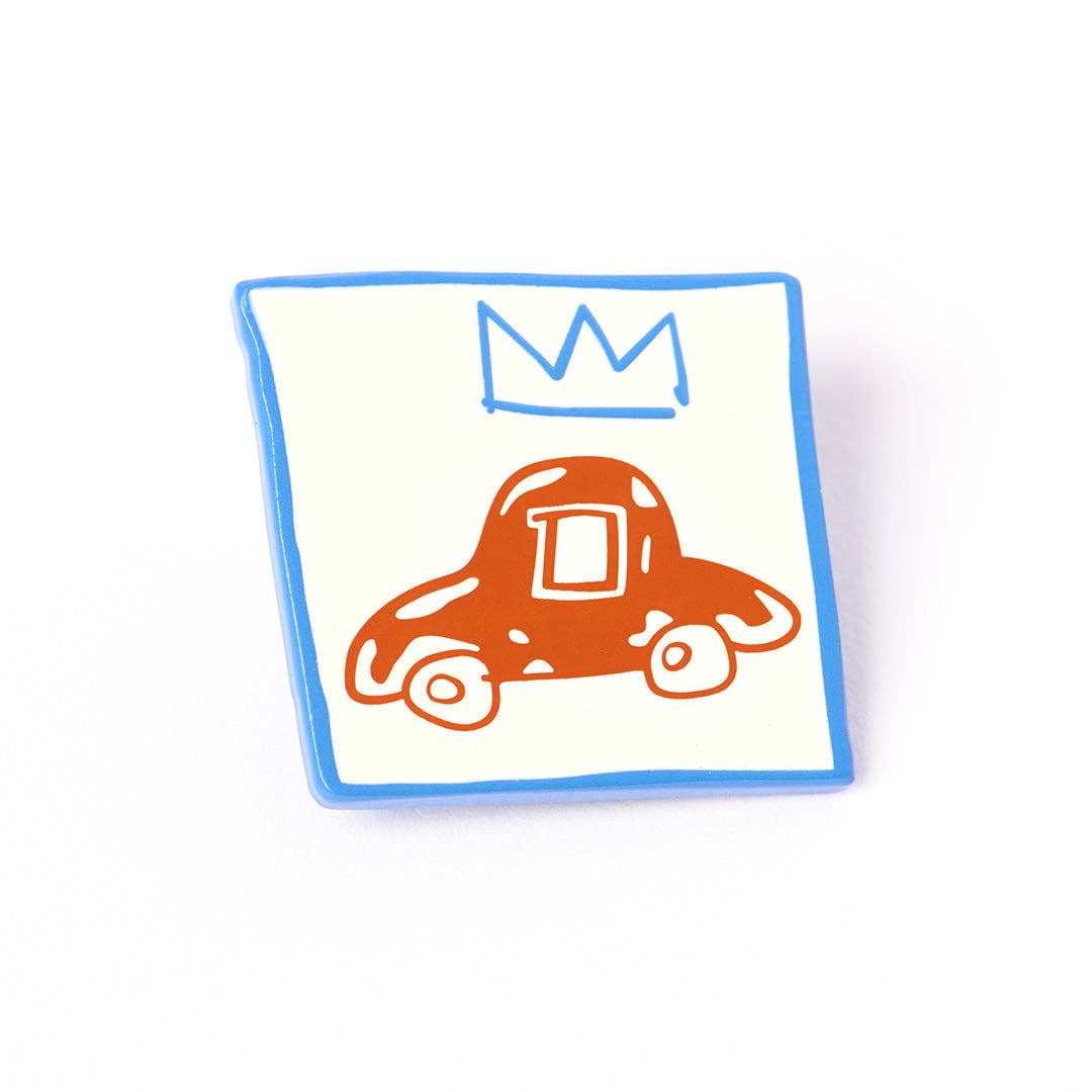 Jean-Michel Basquiat Red Car Enamel Pin