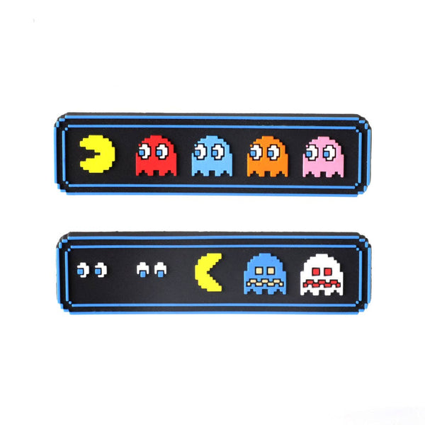 Pac-Man Logo + Ready! Set of 2 PVC Magnets