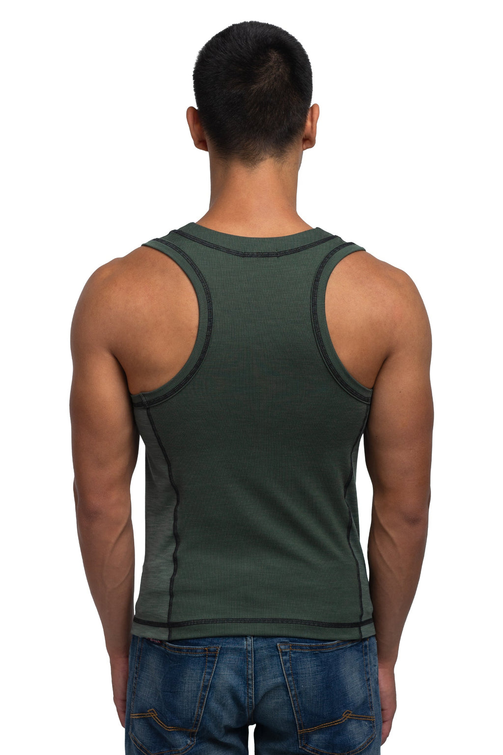BENNY DAM Racer Crew Tank - Evergreen