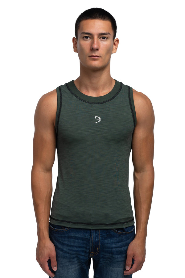 BENNY DAM Racer Crew Tank - Evergreen