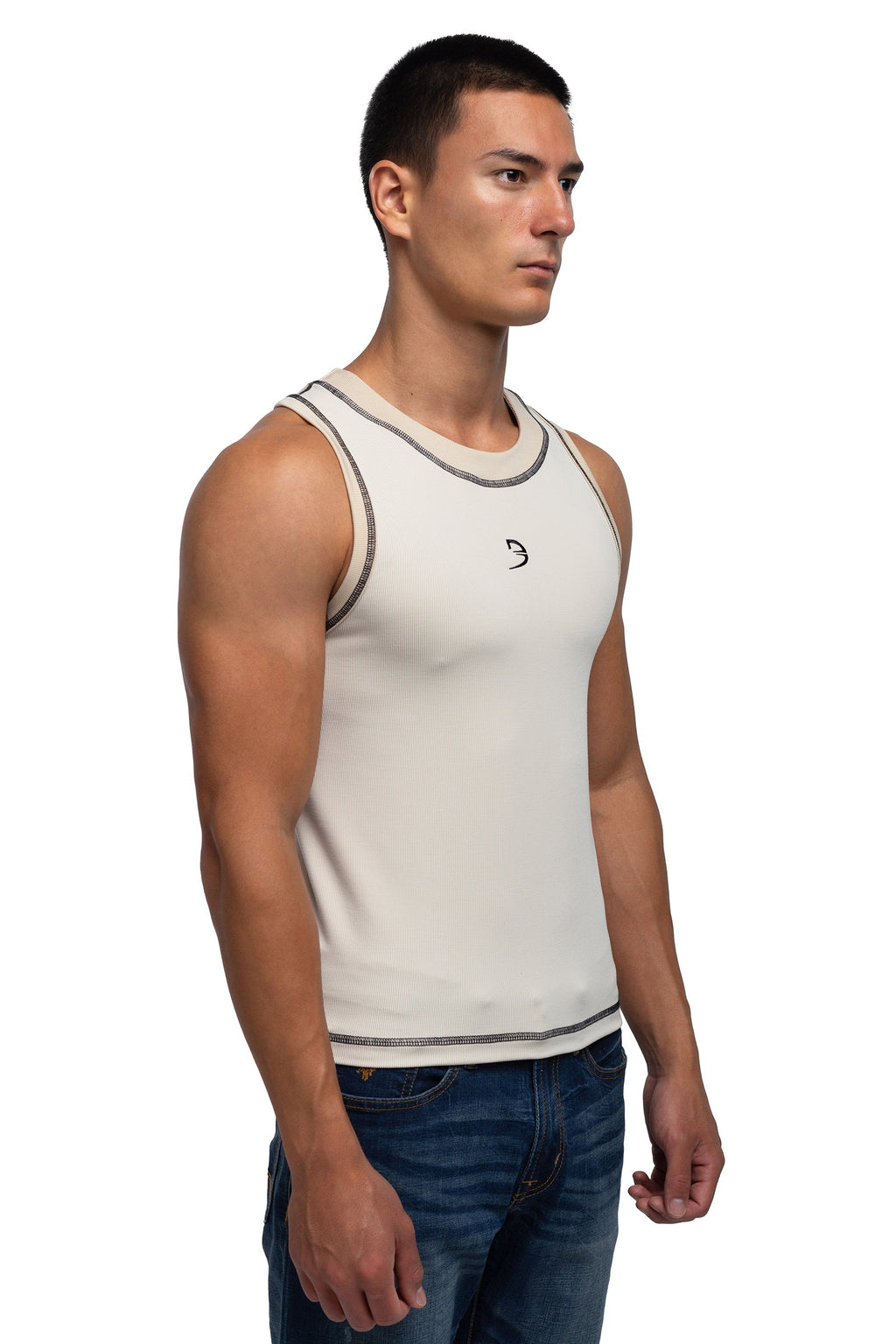 Racer Crew Tank - Ivory