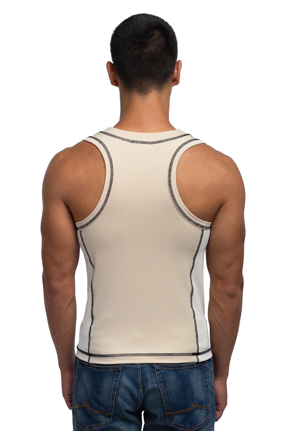 Racer Crew Tank - Ivory