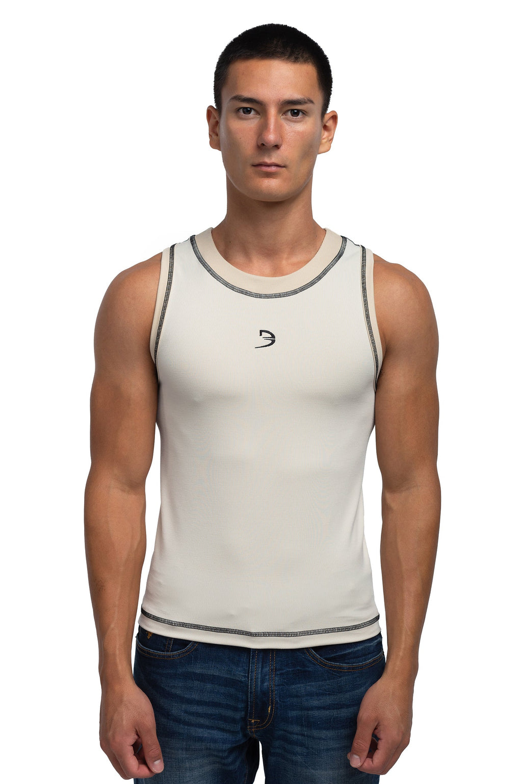 Racer Crew Tank - Ivory