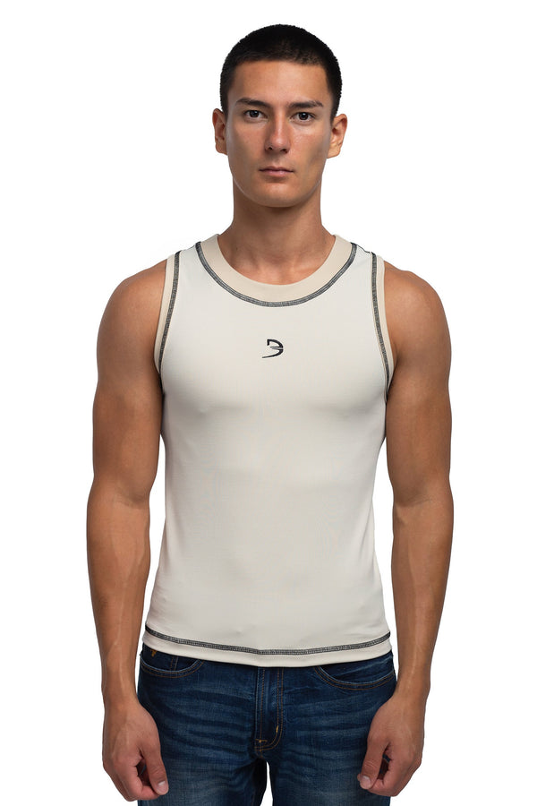 Racer Crew Tank - Ivory
