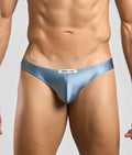 Justin + Simon Classic Mens Bikini - Metal Green
