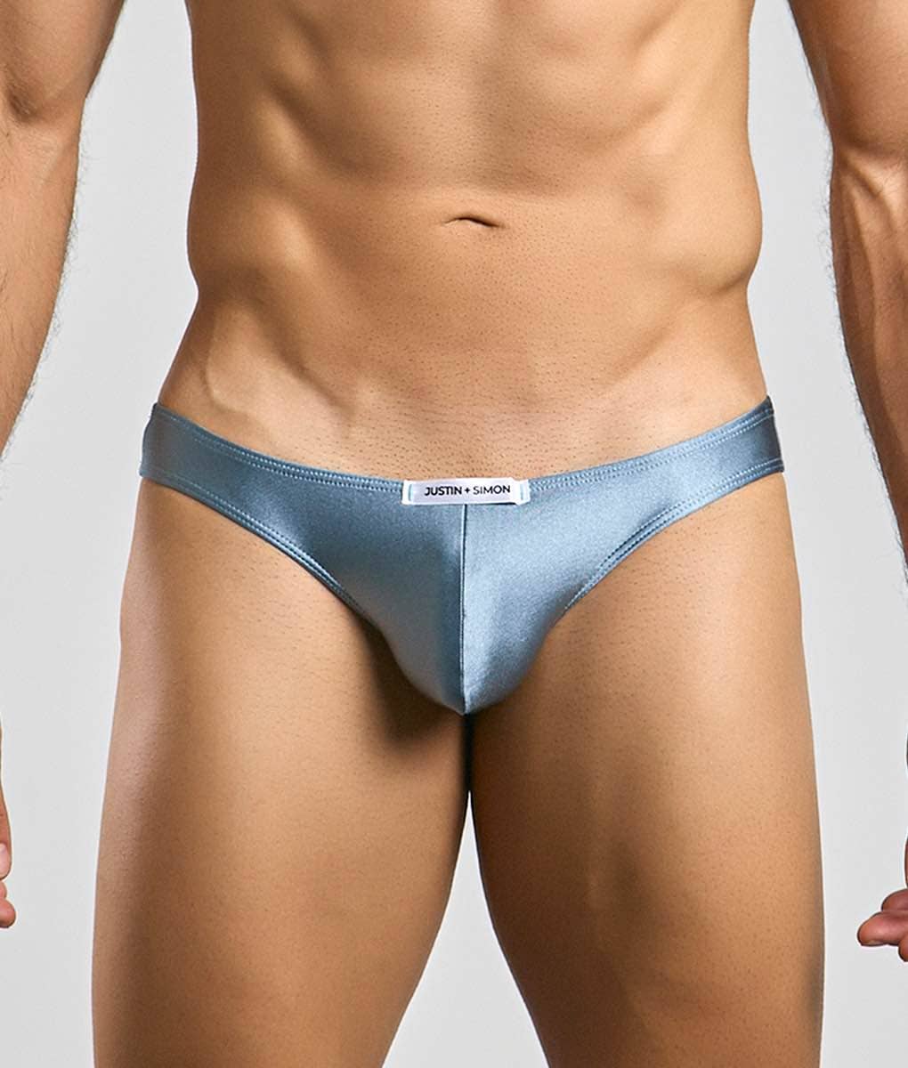 Justin + Simon Classic Mens Bikini - Metal Green