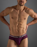 TEAMM8 Racer Mesh Brief - Eggplant