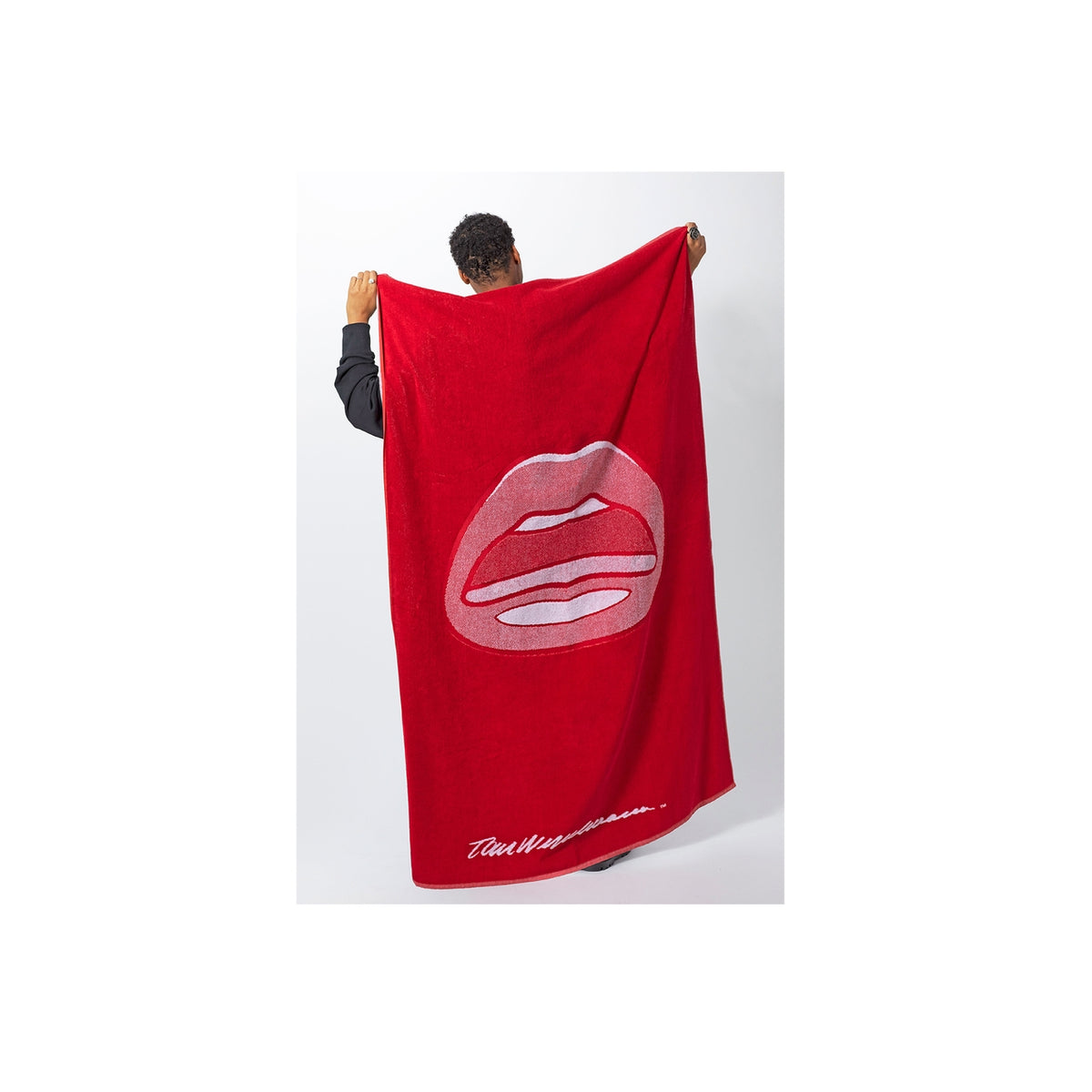 Tom Wesselmann Mouth Icon Jacquard Beach Towel