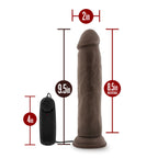 Dr. Skin Dr. Throb Realistic Chocolate 9.5-Inch Vibrating Dildo