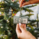 $100 Bill Needlepoint Ornament
