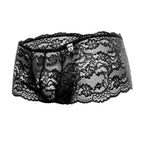 MOB Rose Lace Boy Short - Black