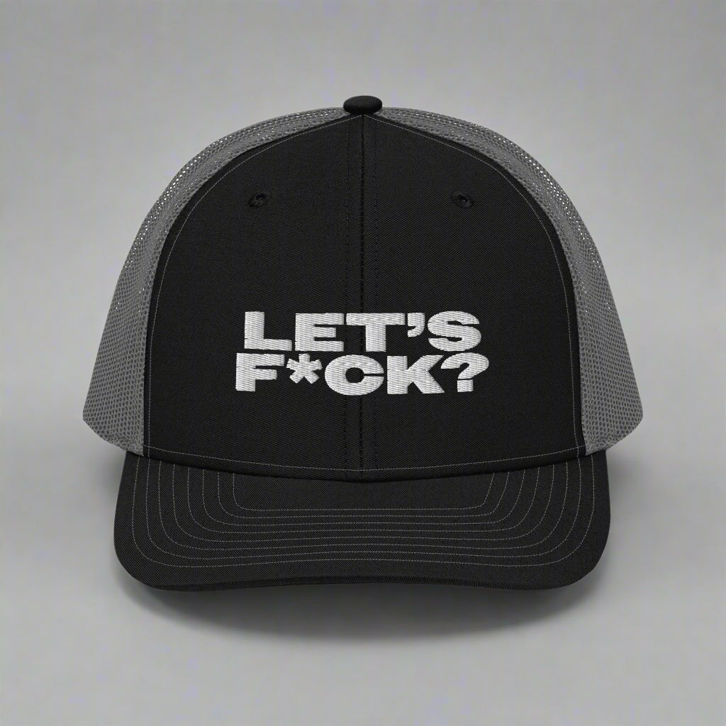 Let's F*Ck Trucker Hat by YES HOMO - Black / Charcoal