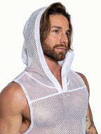 BIKE Hooded Sleeveless Practice Jersey - White