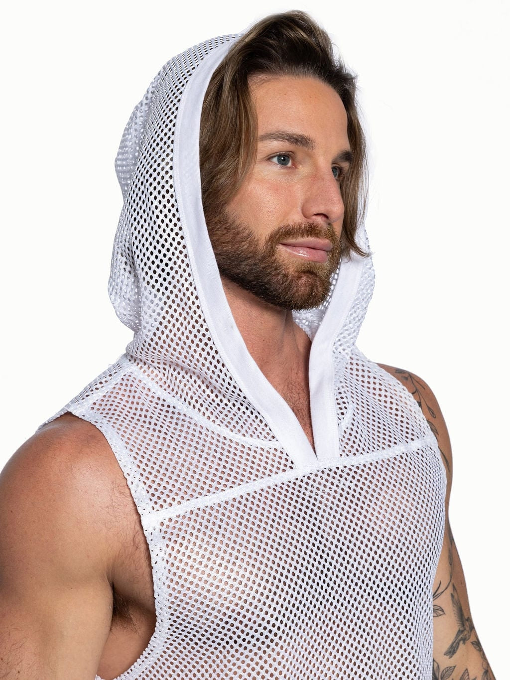 BIKE Hooded Sleeveless Practice Jersey - White
