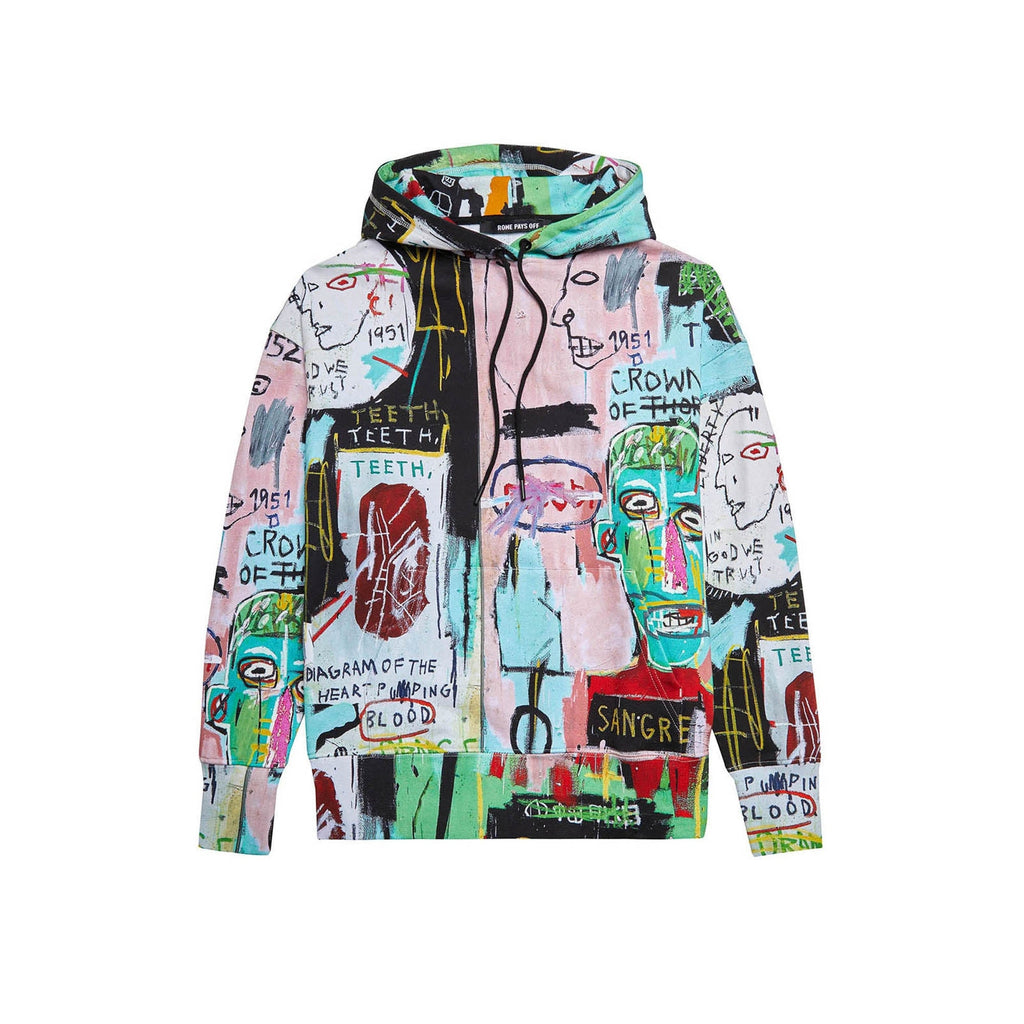 Jean-Michel Basquiat "in Italian" All-Over Print Hoodie