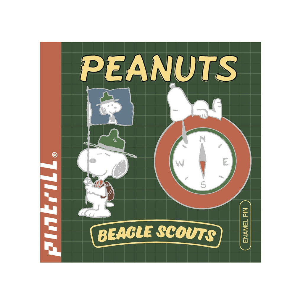 Snoopy Flag & Compass Enamel Pin Set