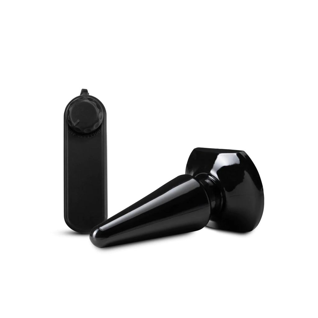 Anal Adventures Basic Pleaser Black 4-Inch Vibrating Anal Plug