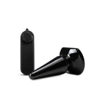 Anal Adventures Basic Pleaser Black 4-Inch Vibrating Anal Plug