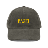 BAGEL Embroidered Corduroy Hat - Olive