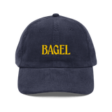 BAGEL Embroidered Corduroy Hat - Navy