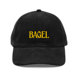 BAGEL Embroidered Corduroy Hat - Black