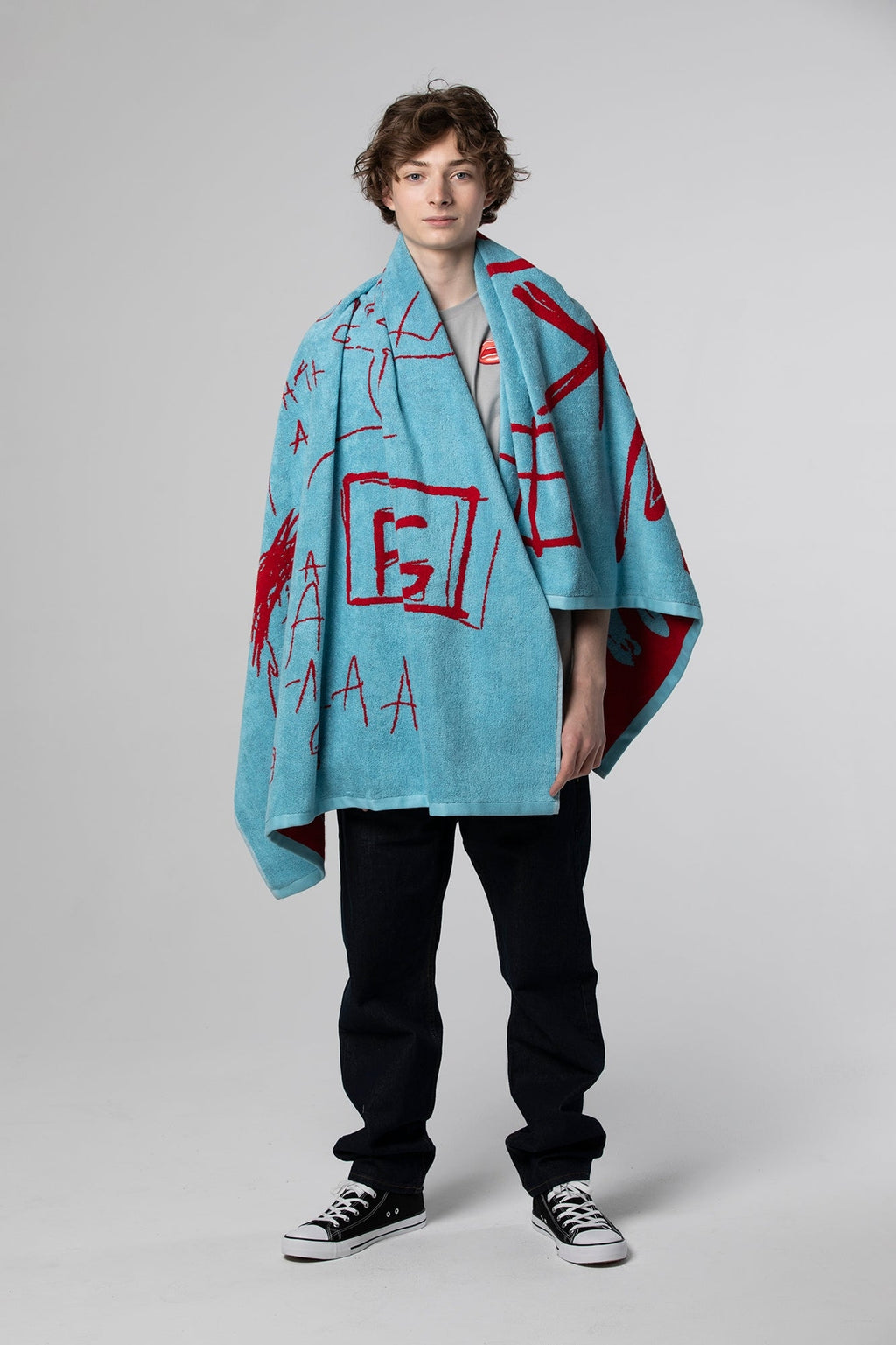 Jean-Michel Basquiat New Wave Jacquard Beach Towel