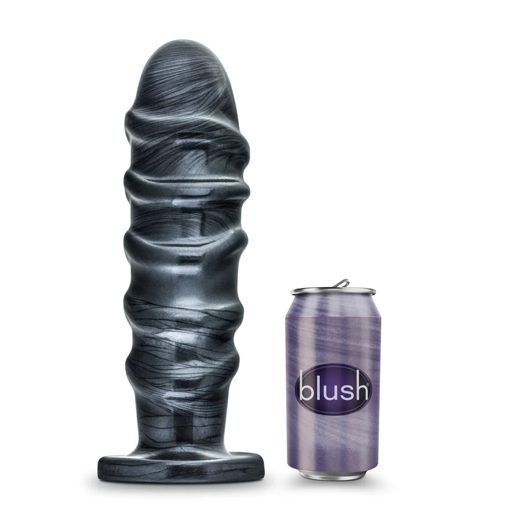 Jet Annihilator Carbon Metallic Black 11-Inch Anal Plug With Suction Cup Base