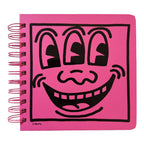 Keith Haring Pop Shop 3-Eyed Face Square Wire-O Journal