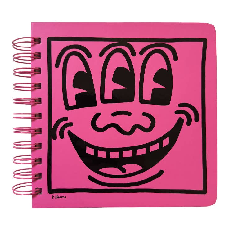 Keith Haring Pop Shop 3-Eyed Face Square Wire-O Journal