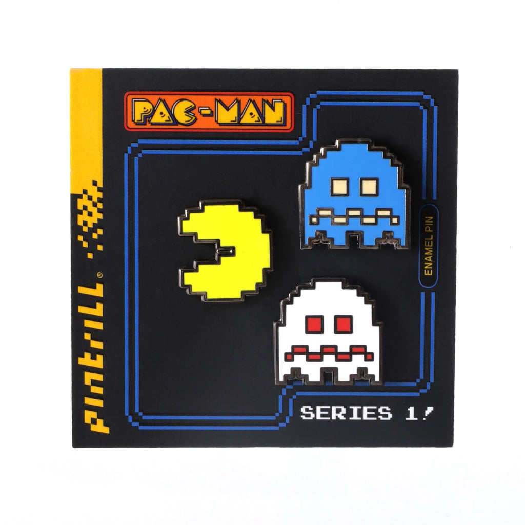 Pac-Man + White Ghost Pin Set