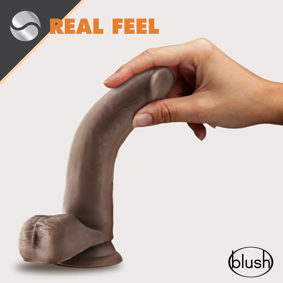 Dr. Skin Glide Realistic Chocolate 7-Inch Long Dildo