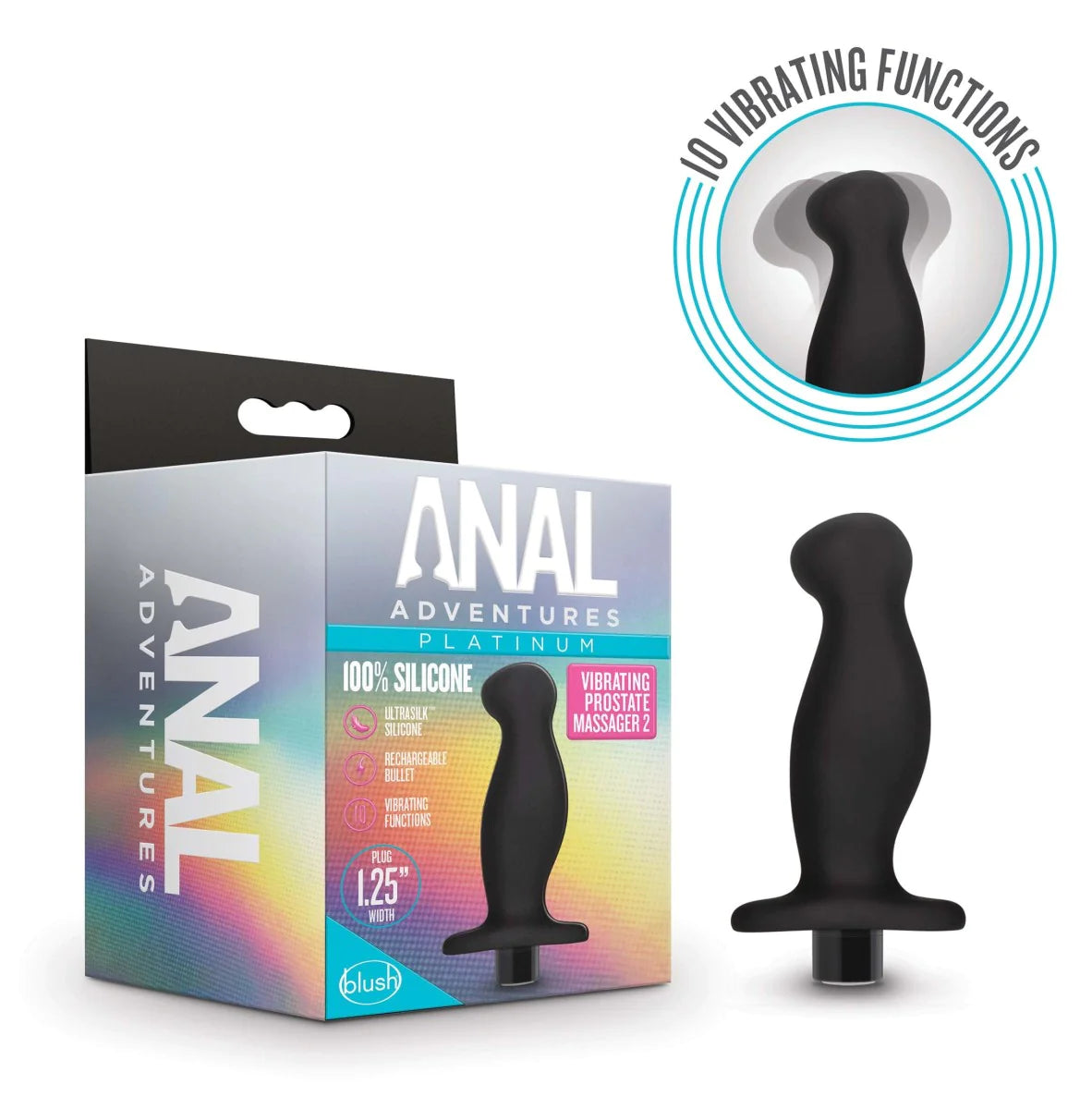 Anal Adventures Platinum Vibrating Prostate Massager