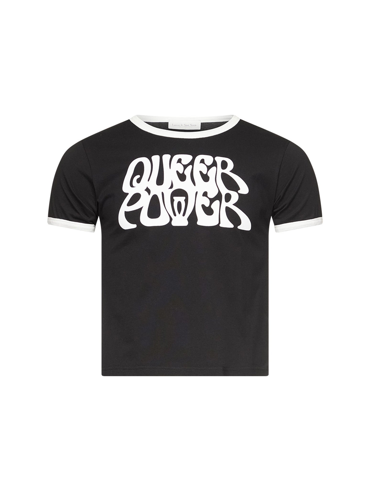 Queer Power T-Shirt in Black / White by LUDOVIC DE SAINT SERNIN
