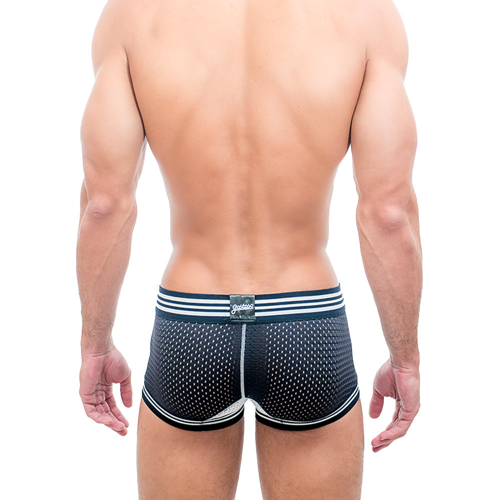 GOSTOSO Black Mesh Boxer Brief Underwear