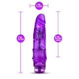 B Yours Vibe #3 Realistic Purple 7.25-Inch Long Vibrating Dildo
