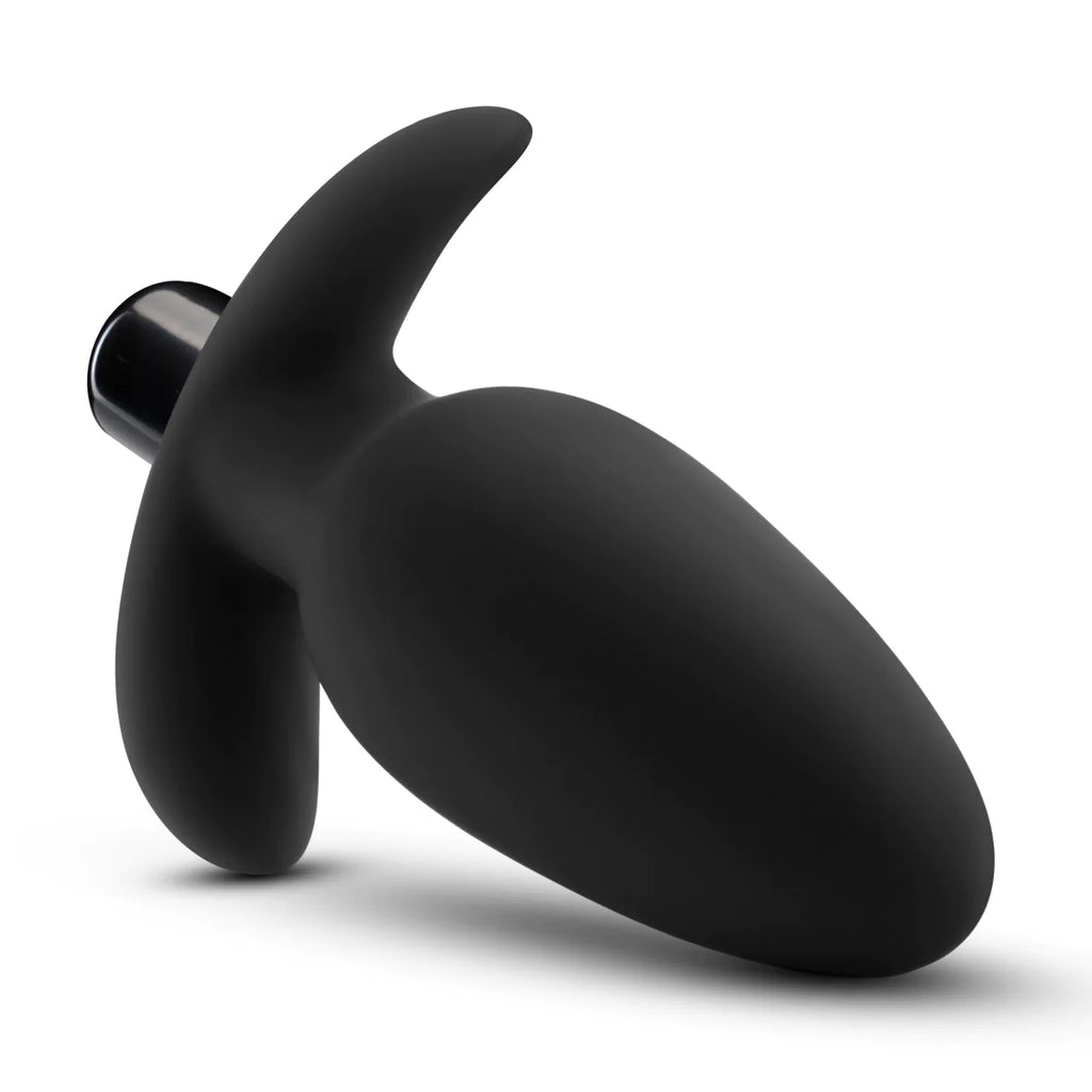 Anal Adventures Platinum Saddle Black 4.5-Inch Vibrating Anal Plug