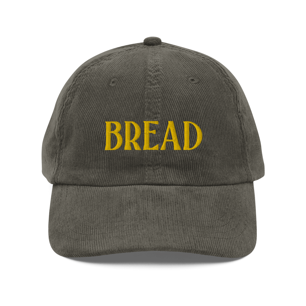 BREAD Embroidered Corduroy Hat - Olive