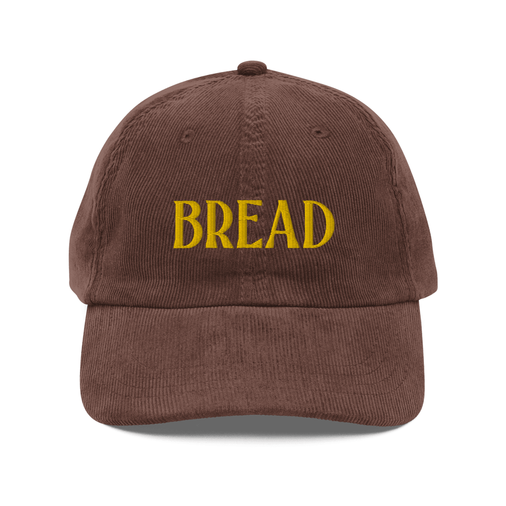 BREAD Embroidered Corduroy Hat - Brown