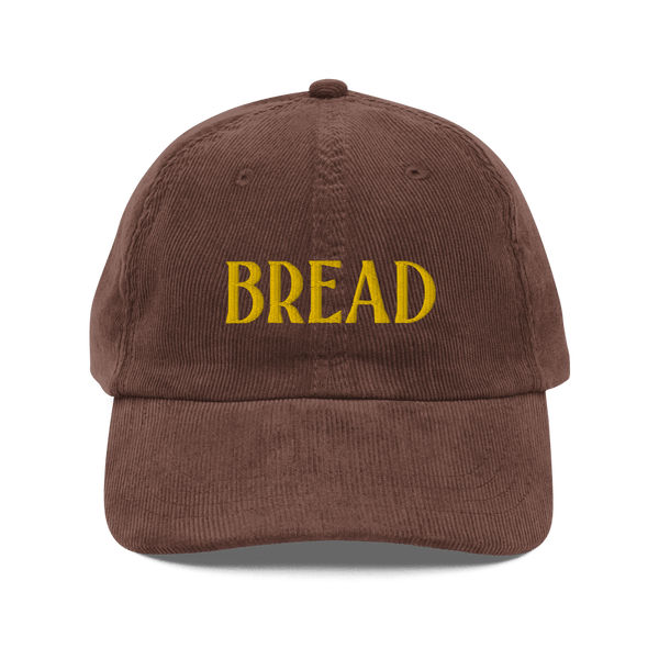 BREAD Embroidered Corduroy Hat - Brown