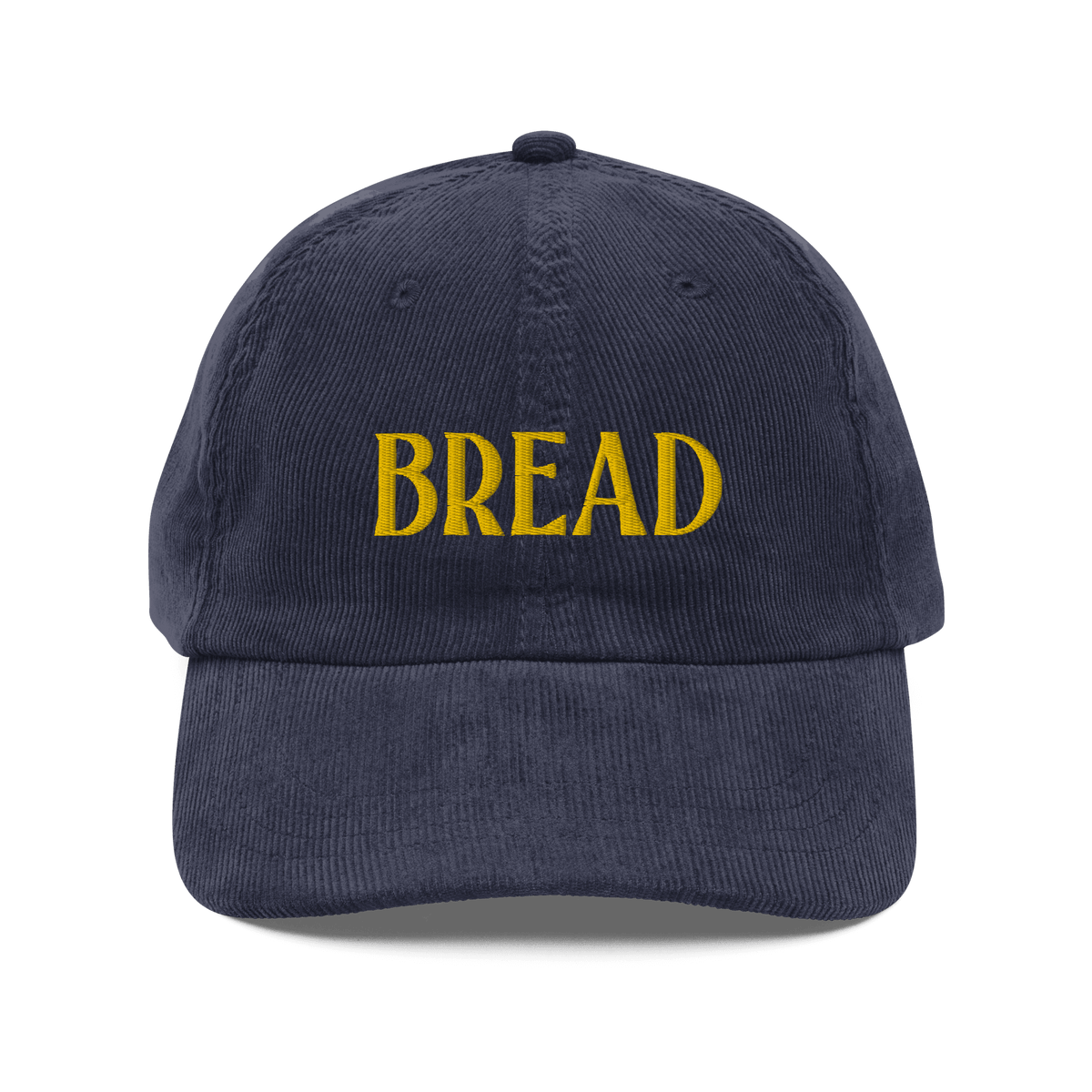 BREAD Embroidered Corduroy Hat - Navy