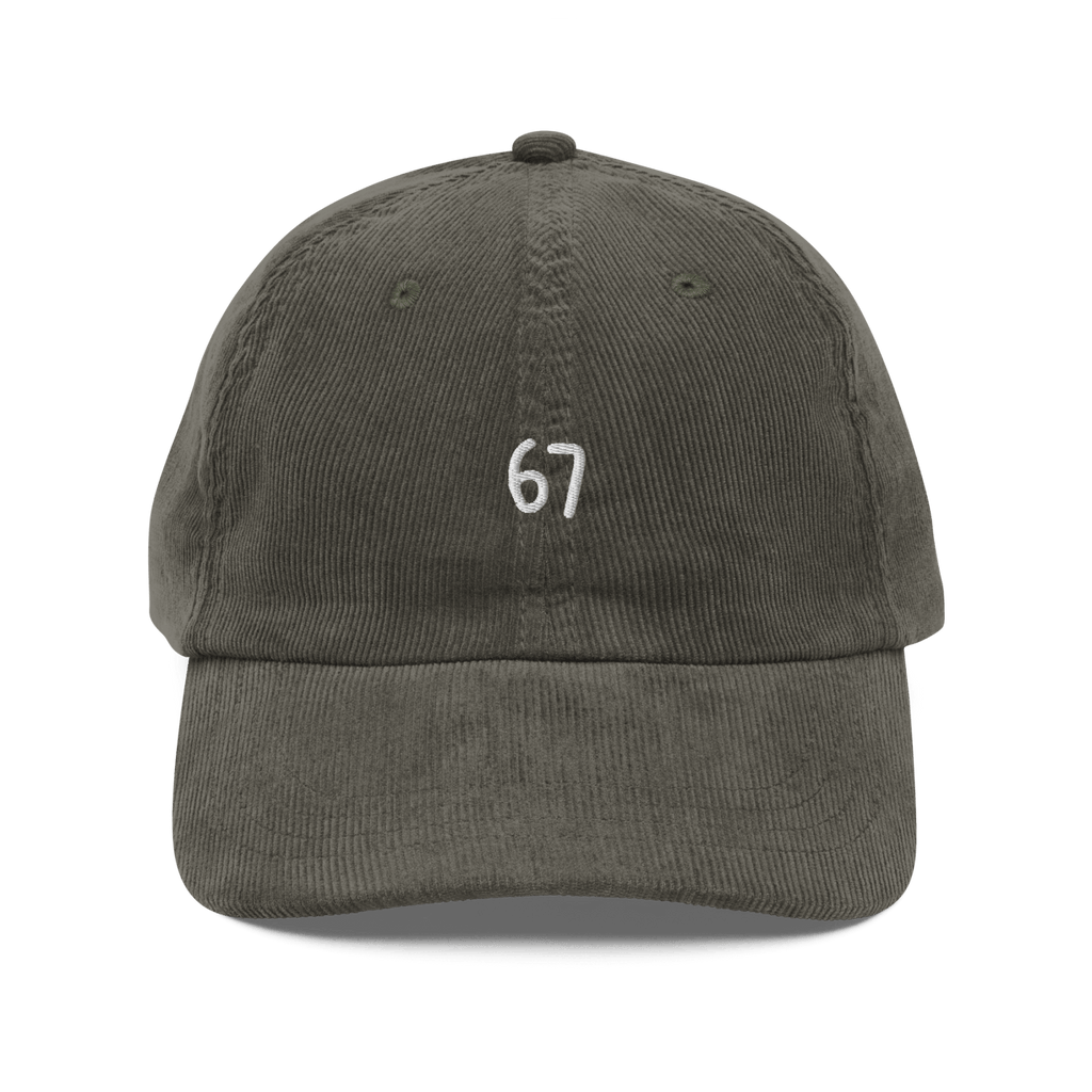 67 Embroidered Corduroy Hat - Six Seven