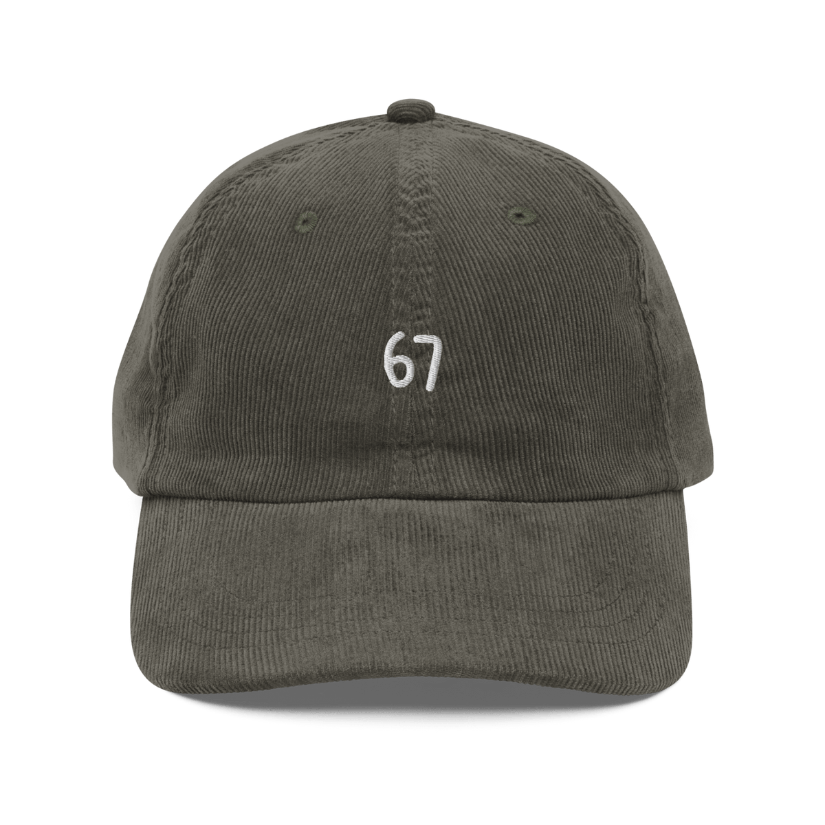 67 Embroidered Corduroy Hat - Six Seven
