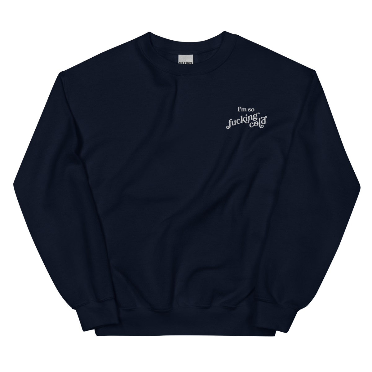 I'm So Fucking Cold Embroidered Sweatshirt