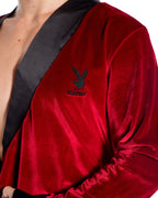 Playboy Men's Smoke Lounge Robe styled