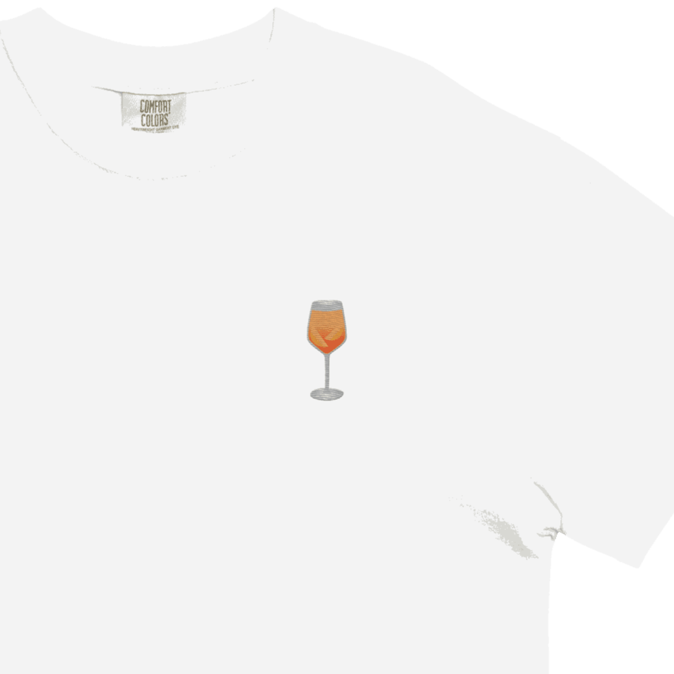 Aperol Spritz Gradient Embroidered T-Shirt